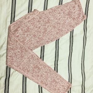 Gymshark Fleur Texture Leggings in Dusty Pink Marl